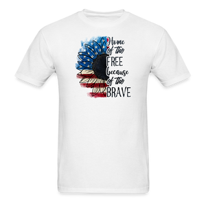 1601 1/4S 4th Of July Sunflower PREMIUM TSHIRT - white