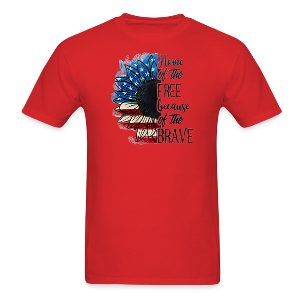 1601 1/4S 4th Of July Sunflower PREMIUM TSHIRT - red