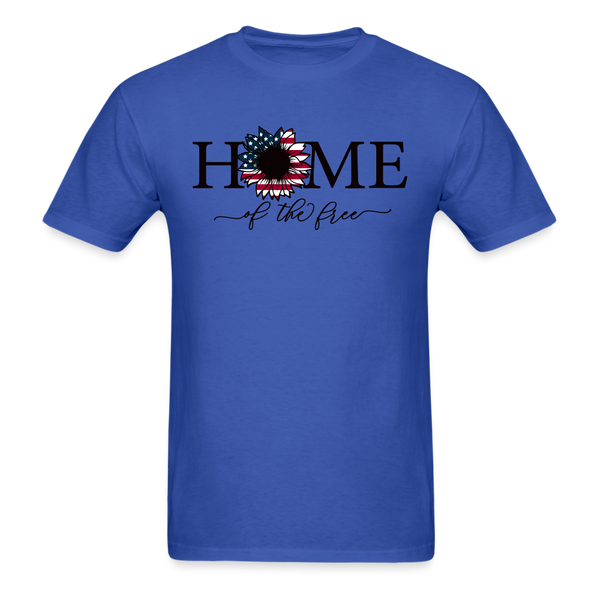 1617 1/4S Home Of The Free w Sunflower PREMIUM TSHIRT - royal blue