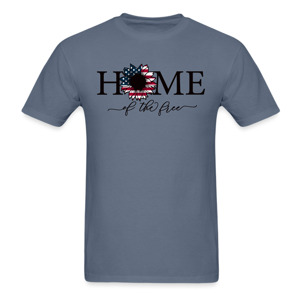 1617 1/4S Home Of The Free w Sunflower PREMIUM TSHIRT - denim