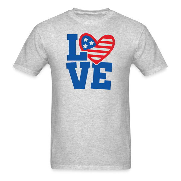 1620 1/4S Love Heart Flag PREMIUM TSHIRT - heather gray