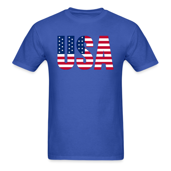 1627 1/4S USA Text Flag PREMIUM TSHIRT - royal blue