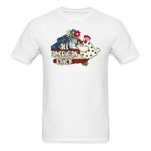 1637 1/4S All American Chick PREMIUM TSHIRT - white