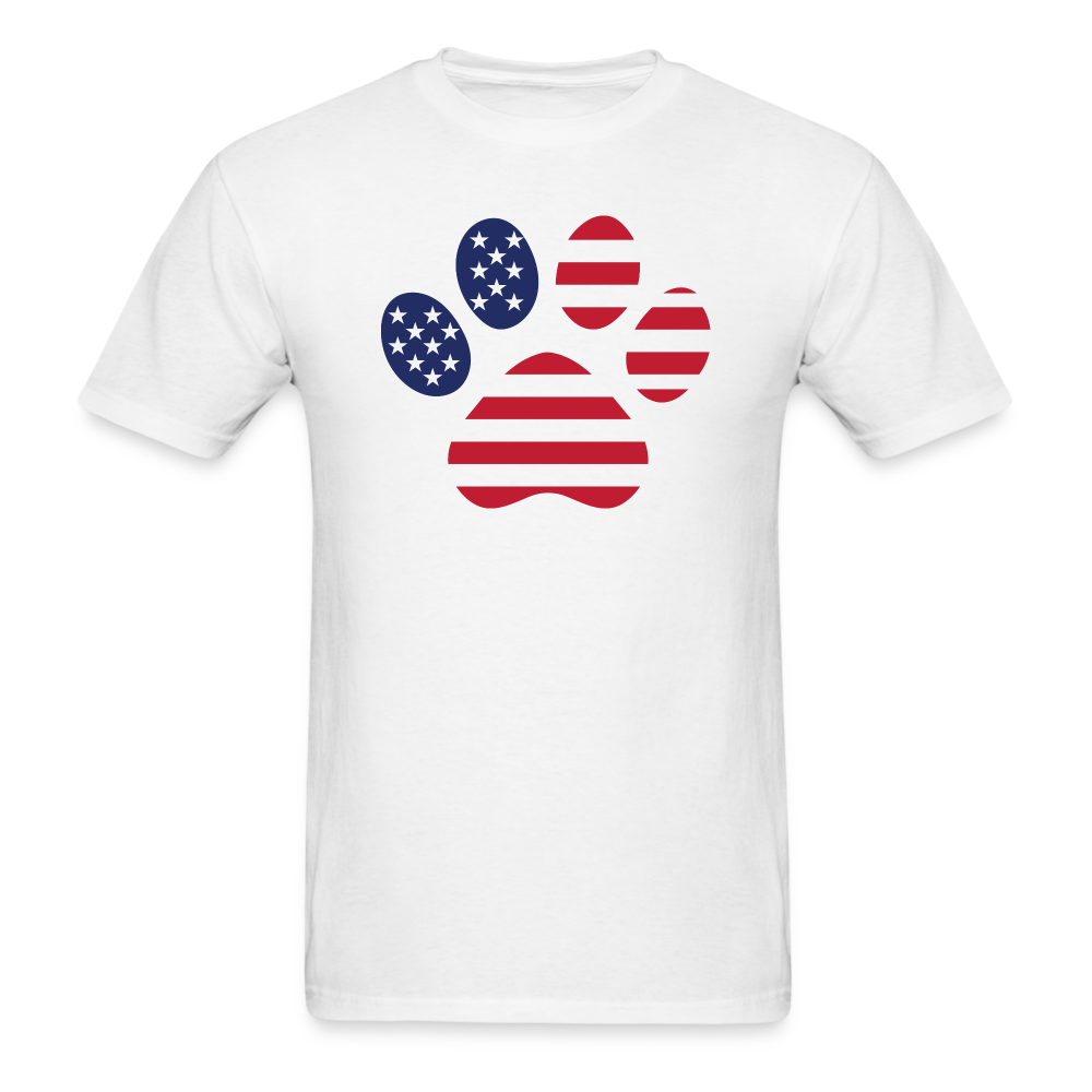 1641 1/4S Patriotic Paw PREMIUM TSHIRT - white