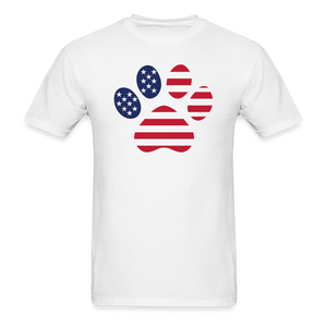 1641 1/4S Patriotic Paw PREMIUM TSHIRT - white