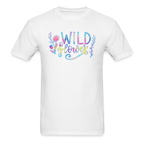 8371 1/4S Lotus Pastels Wild Flower PREMIUM TSHIRT - white