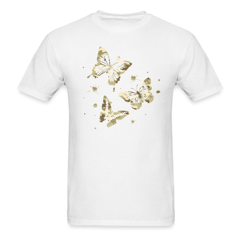 8370 1/4S Gotta Be The 100th Camo Butterfly Trio PREMIUM TSHIRT - white