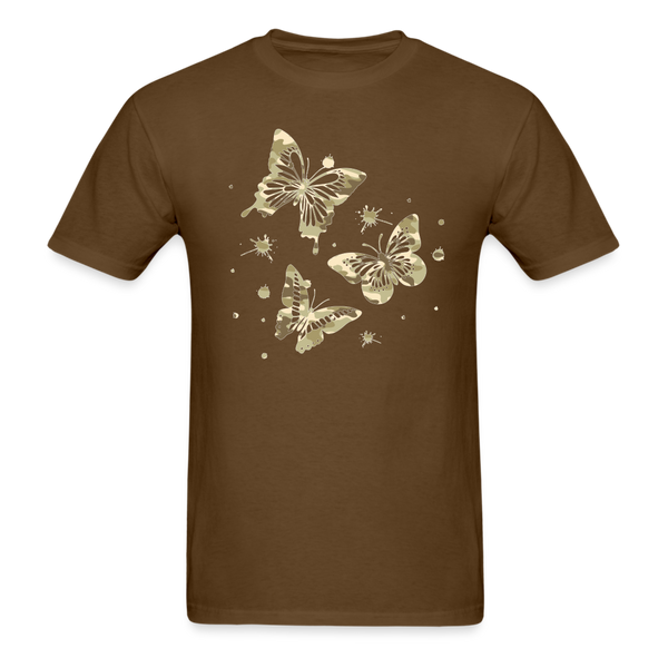 8370 1/4S Gotta Be The 100th Camo Butterfly Trio PREMIUM TSHIRT - brown