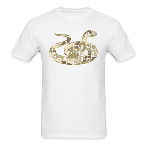 8370 1/4S Gotta Be The 100th Camo Floral Snake PREMIUM TSHIRT - white