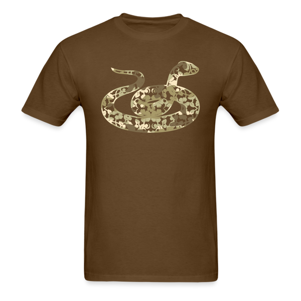 8370 1/4S Gotta Be The 100th Camo Floral Snake PREMIUM TSHIRT - brown