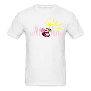 8381 1/4S Aloha Isle Aloha PREMIUM TSHIRT - white