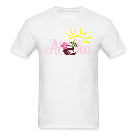 8381 1/4S Aloha Isle Aloha PREMIUM TSHIRT - white