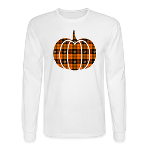 8269 4/4S Jack O Lantern Plaid Pumpkin PREMIUM TSHIRT - white