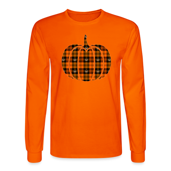 8269 4/4S Jack O Lantern Plaid Pumpkin PREMIUM TSHIRT - orange