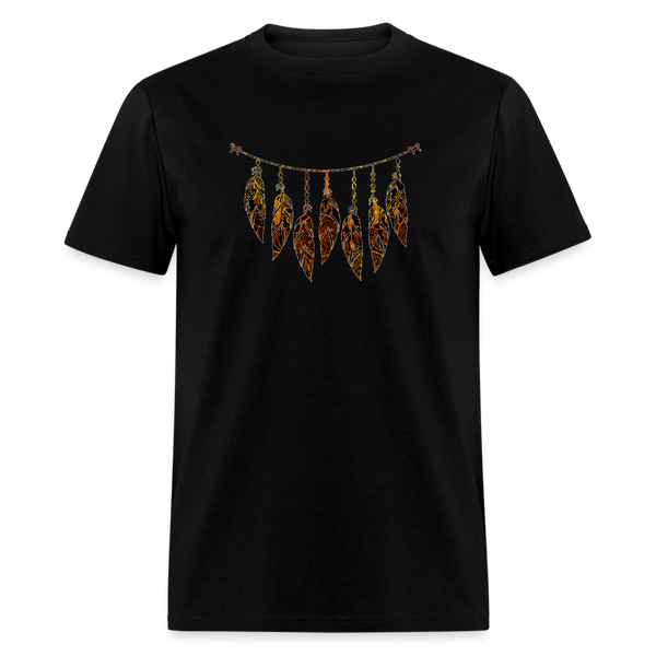 8268 1/4S Indian Summer Dreams Feather Garland PREMIUM TSHIRT - black