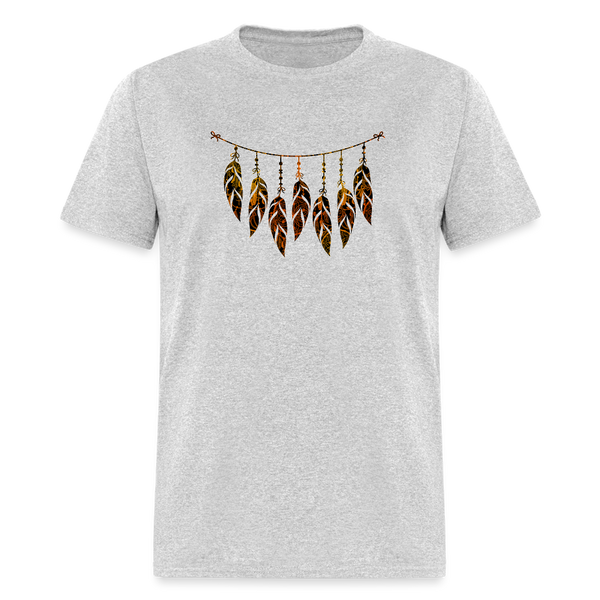 8268 1/4S Indian Summer Dreams Feather Garland PREMIUM TSHIRT - heather gray