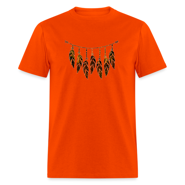 8268 1/4S Indian Summer Dreams Feather Garland PREMIUM TSHIRT - orange