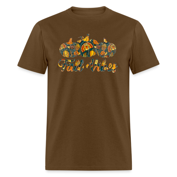 8286 1/4S Eat Drink & Be Comfy Fall Vibes PREMIUM TSHIRT - brown