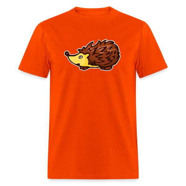 8286 1/4S Eat Drink & Be Comfy HedgeHog Image PREMIUM TSHIRT - orange