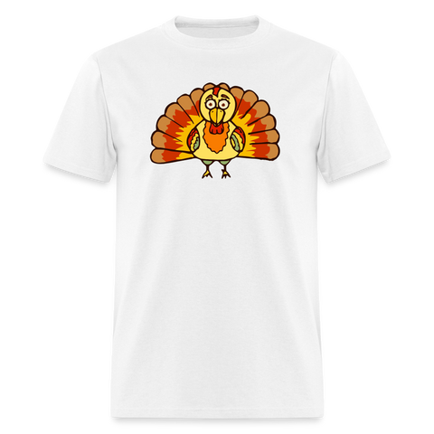 8286 1/4S Eat Drink & Be Comfy Turkey Image PREMIUM TSHIRT - white