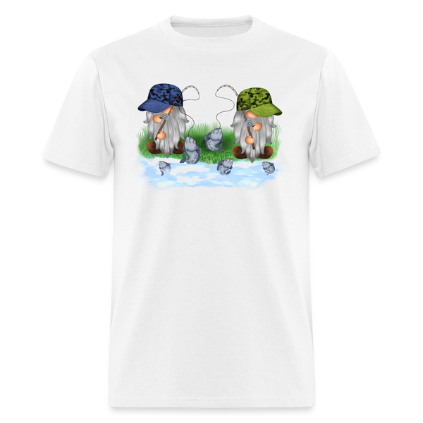 5055 1/4S Fishing With My Gnomie PREMIUM TSHIRT - white