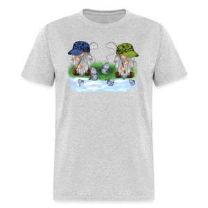 5055 1/4S Fishing With My Gnomie PREMIUM TSHIRT - heather gray