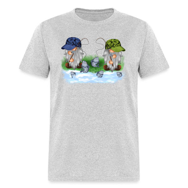 5055 1/4S Fishing With My Gnomie PREMIUM TSHIRT - heather gray