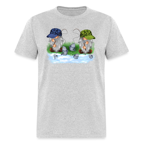 5055 1/4S Fishing With My Gnomie PREMIUM TSHIRT - heather gray