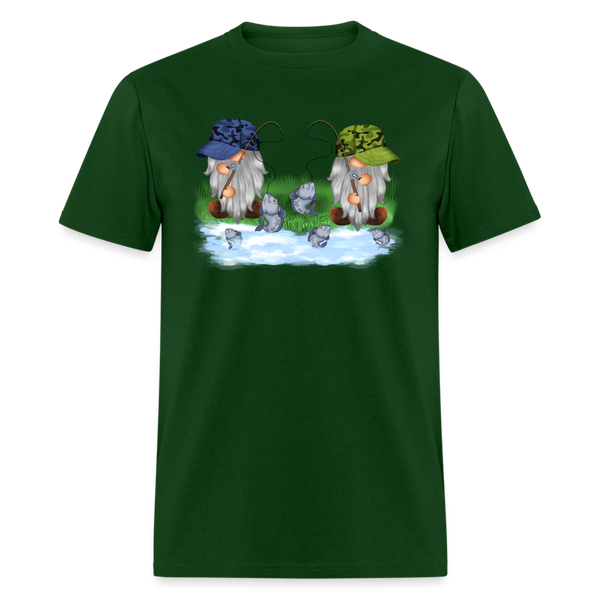 5055 1/4S Fishing With My Gnomie PREMIUM TSHIRT - forest green