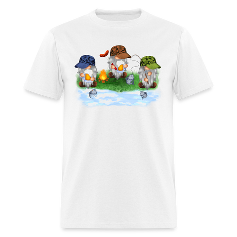 5054 1/4S Camping With My Gnomies PREMIUM TSHIRT - white