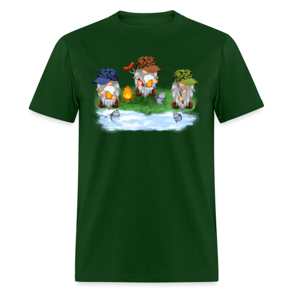 5054 1/4S Camping With My Gnomies PREMIUM TSHIRT - forest green