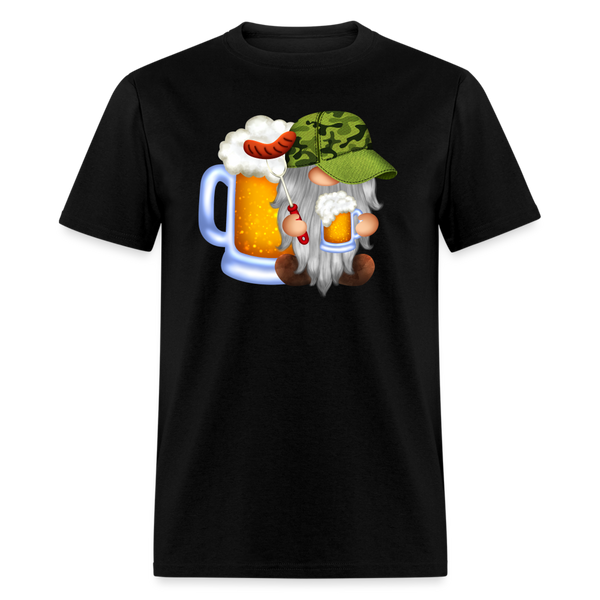 5051 1/4S Hot Dog Beer Gnome PREMIUM TSHIRT - black