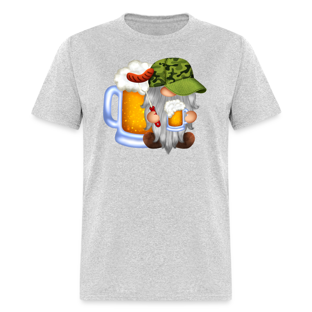 5051 1/4S Hot Dog Beer Gnome PREMIUM TSHIRT - heather gray