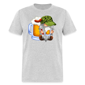 5051 1/4S Hot Dog Beer Gnome PREMIUM TSHIRT - heather gray