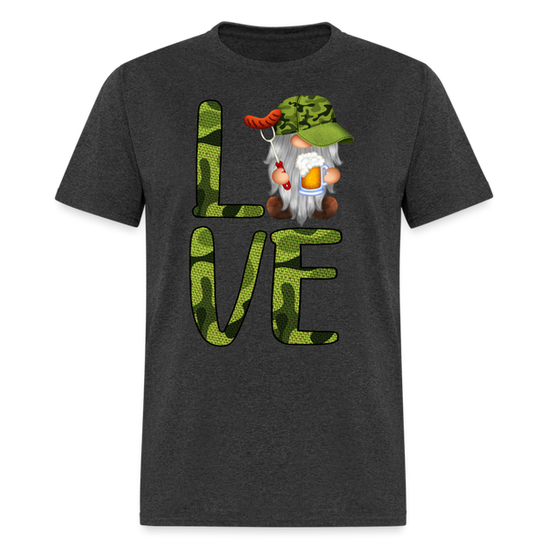 5057 1/4S LOVE Beer & Dogs Gnome PREMIUM TSHIRT - heather black