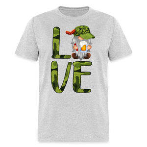 5057 1/4S LOVE Beer & Dogs Gnome PREMIUM TSHIRT - heather gray