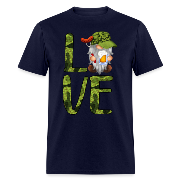 5057 1/4S LOVE Beer & Dogs Gnome PREMIUM TSHIRT - navy