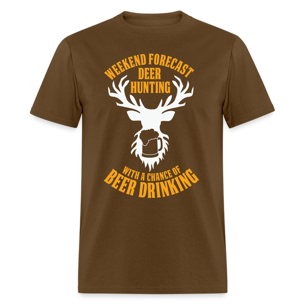 5068 1/4S Weekend Forecast Deer Hunting PREMIUM TSHIRT - brown