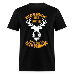 5068 1/4S Weekend Forecast Deer Hunting PREMIUM TSHIRT - black