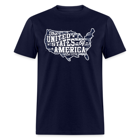 5073 1/4S USA Established 1776 PREMIUM TSHIRT - navy