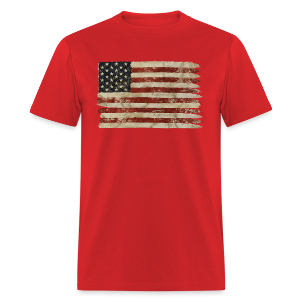 505 1/4S Distressed Flag PREMIUM TSHIRT - red