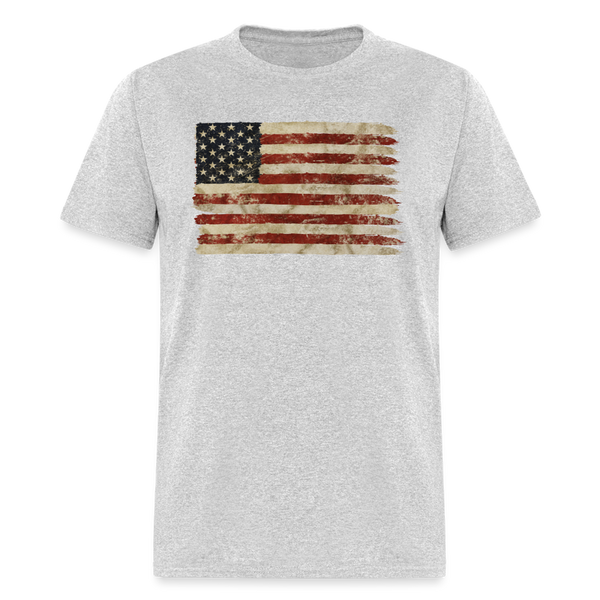 505 1/4S Distressed Flag PREMIUM TSHIRT - heather gray