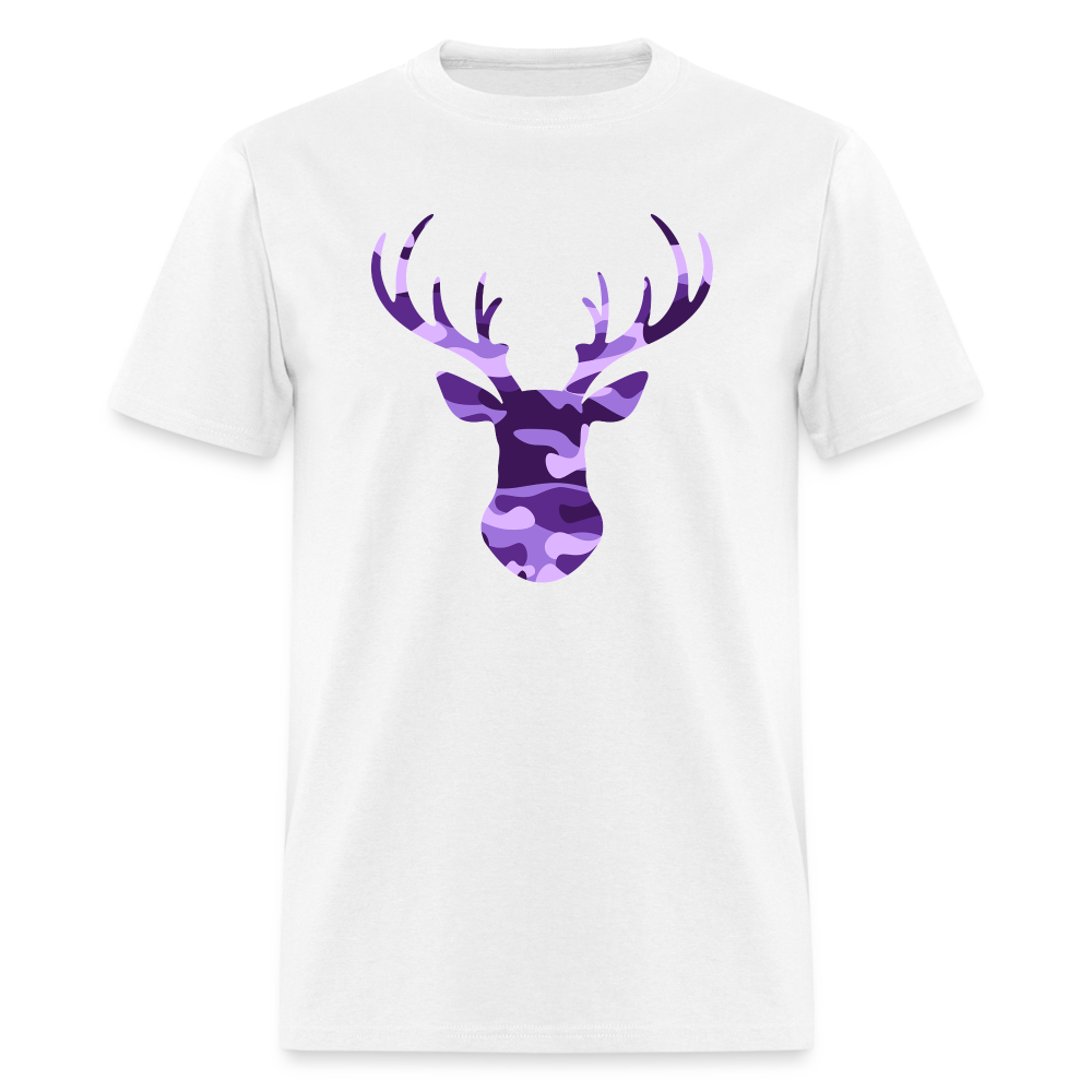 8020 1/4S Another Purple Camo Deer PREMIUM TSHIRT - white