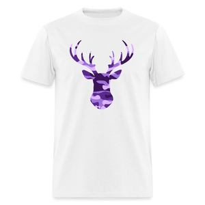 8020 1/4S Another Purple Camo Deer PREMIUM TSHIRT - white