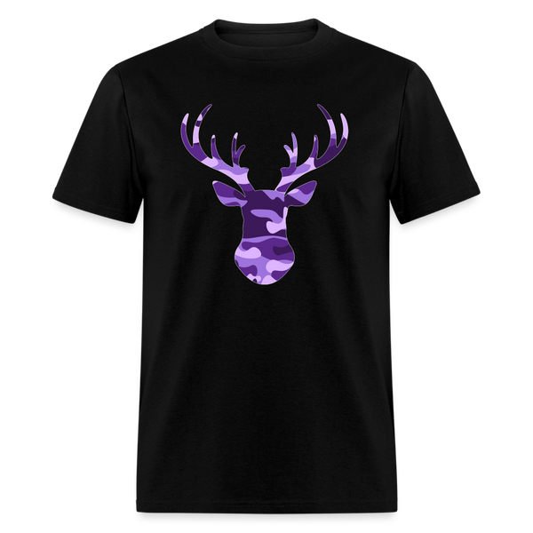 8020 1/4S Another Purple Camo Deer PREMIUM TSHIRT - black