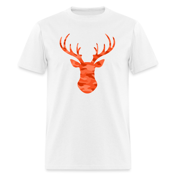 8172 1/4S Our Orange Camo Deer PREMIUM TSHIRT - white