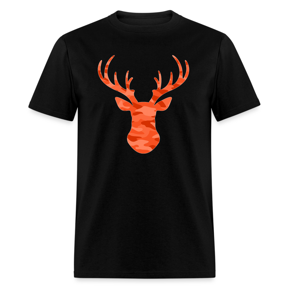 8172 1/4S Our Orange Camo Deer PREMIUM TSHIRT - black