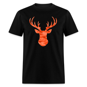 8172 1/4S Our Orange Camo Deer PREMIUM TSHIRT - black