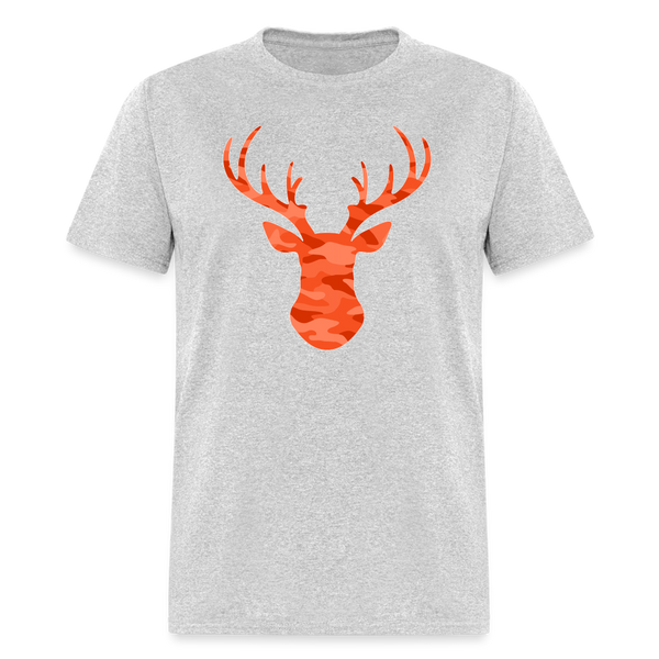 8172 1/4S Our Orange Camo Deer PREMIUM TSHIRT - heather gray