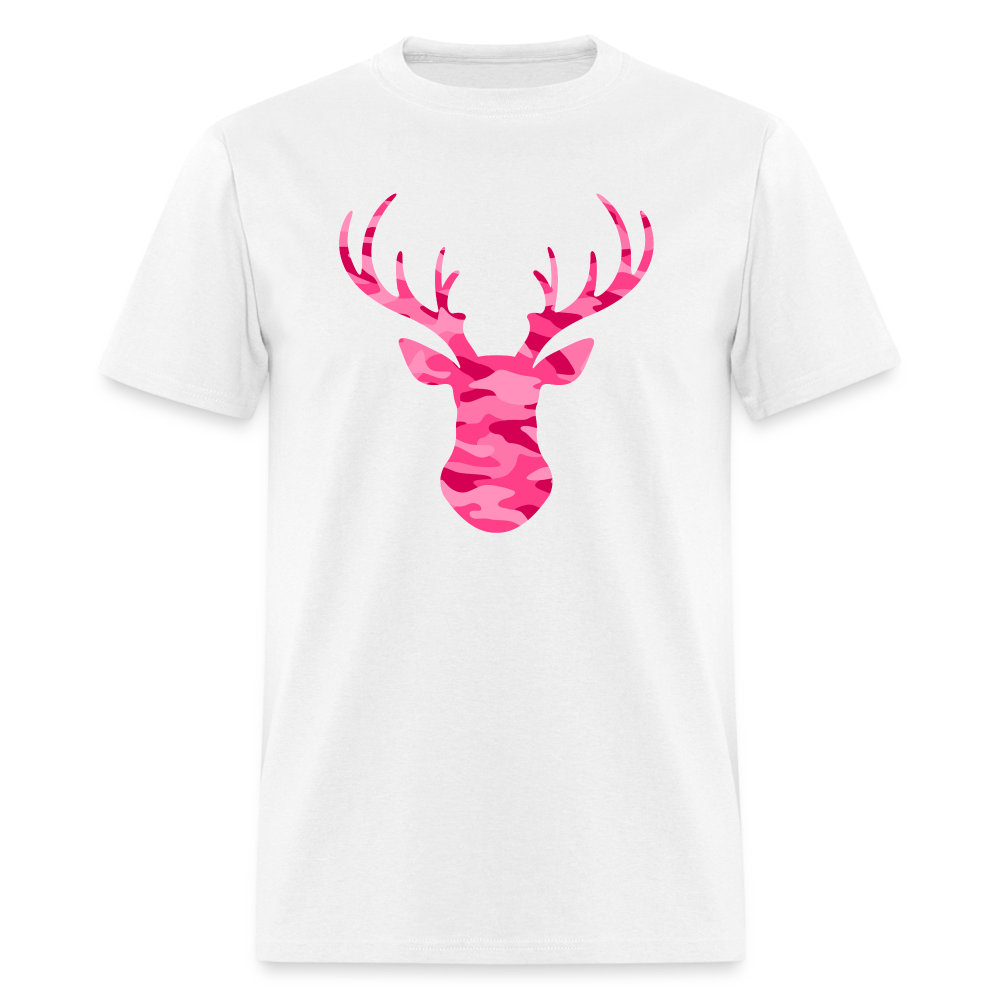 8168 1/4S Our Pink Camo Deer PREMIUM TSHIRT - white